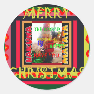 De wereld om mij heen is blij dat je me hebt gekle ronde sticker