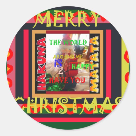 De wereld om mij heen is blij dat je me hebt gekle ronde sticker (Voorkant)