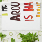 De wereld om mij heen is blij je te hebben theedoek (Gevouwen)