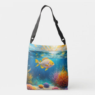 de wereld onder water crossbody tas