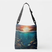 de wereld onder water crossbody tas (Voorkant)