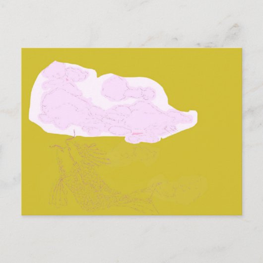 De wereld ondersteboven briefkaart (Voorkant)