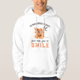 De Wereld Ontwikkelt Zijn Schoonheid" Lachende Bla Hoodie