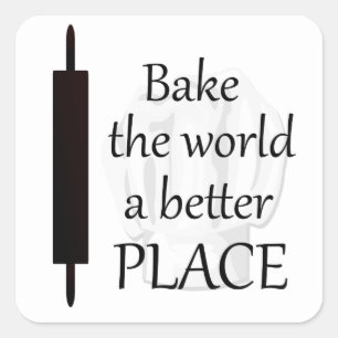 De wereld op een betere plaats zetten vierkante sticker