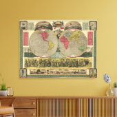 De wereld op één Uitzicht Canvas Afdruk (Insitu (Woonkamer))