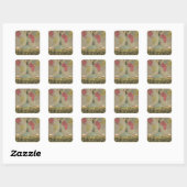 De wereld op één Uitzicht Vierkante Sticker (Vel)