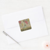 De wereld op één Uitzicht Vierkante Sticker (Envelop)