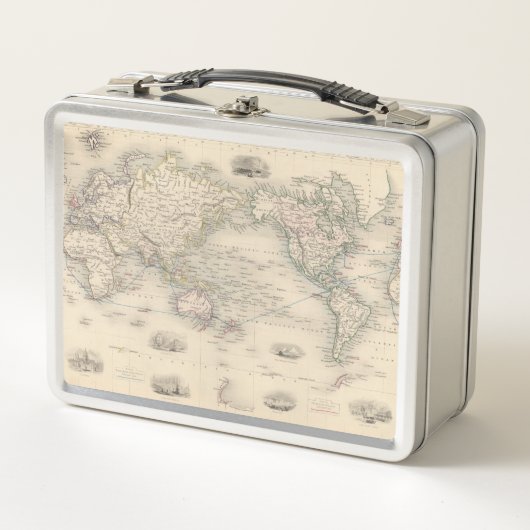 De wereld op Mercator-projectie (Voorkant)