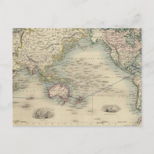 De wereld op Mercator-projectie Briefkaart