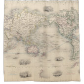 De wereld op Mercator-projectie Douchegordijn (Voorkant)