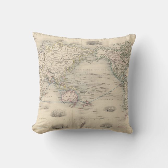 De wereld op Mercator-projectie Kussen (Voorkant)
