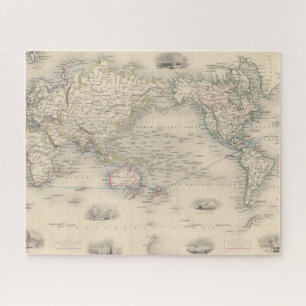 De wereld op Mercator-projectie Legpuzzel