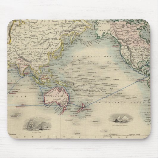 De wereld op Mercator-projectie Muismat (Voorkant)