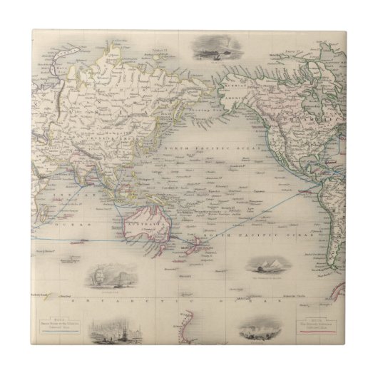 De wereld op Mercator-projectie Tegeltje (Voorkant)