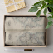 De wereld op Mercator-projectie Tissuepapier (Geschenk)