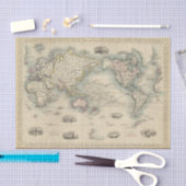 De wereld op Mercator-projectie Tissuepapier (Craft)