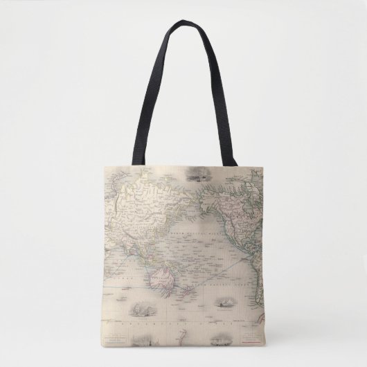 De wereld op Mercator-projectie Tote Bag (Voorkant)
