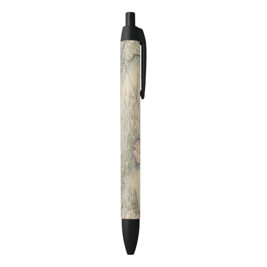 De wereld op Mercator-projectie Zwarte Inkt Pen (Achterkant (Verticaal))