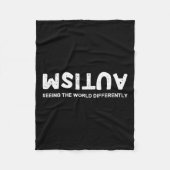 De wereld op verschillende manieren autisme onders fleece deken (Voorkant)