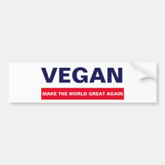 DE WERELD OPNIEUW GROOT MAKEN IN DE VEGAANSE BUMPE BUMPERSTICKER
