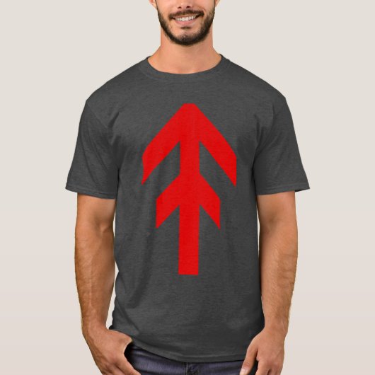De Wereld Overheersing Rune (rood) T-shirt (Voorkant)