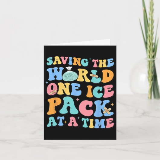 De wereld redden Een ijspakket op tijd School Verp Kaart (Voorkant)