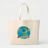 De wereld reizen grote tote bag (Voorkant)