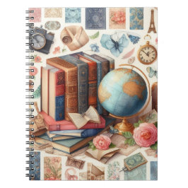 De wereld rond in 80 boeken notitieblok notitieboek