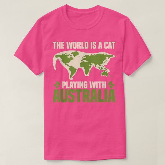 De wereld speelt alleen maar met Australië Wor T-shirt (Design voorkant)