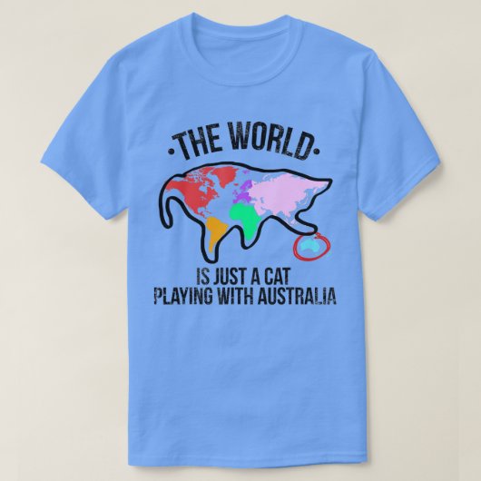 De wereld speelt een katrol met Australië T-shirt (Design voorkant)