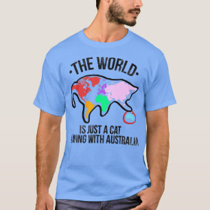 De wereld speelt een katrol met Australië T-shirt