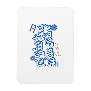 De wereld staat achter Israël, en ik steun Israël  Magneet