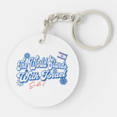 De wereld staat achter Israël, en ik steun Israël  Sleutelhanger (Achterkant)