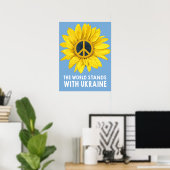 De wereld staat met Oekraïne Poster (Thuiskantoor)