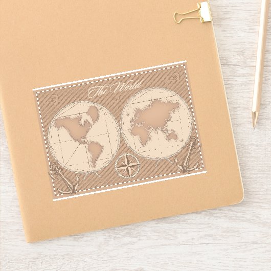 De wereld sticker (Notitieboek)