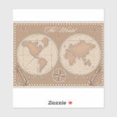 De wereld sticker (Vel)