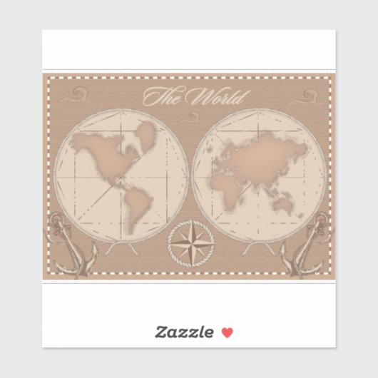 De wereld sticker (Vel)