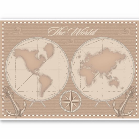 De wereld sticker (Voorkant)