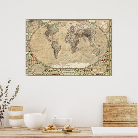 De wereld - Tanezrouft Poster (Keuken)