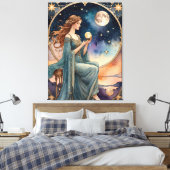 De wereld - Tarot Canvas Afdruk (Insitu (Slaapkamer))