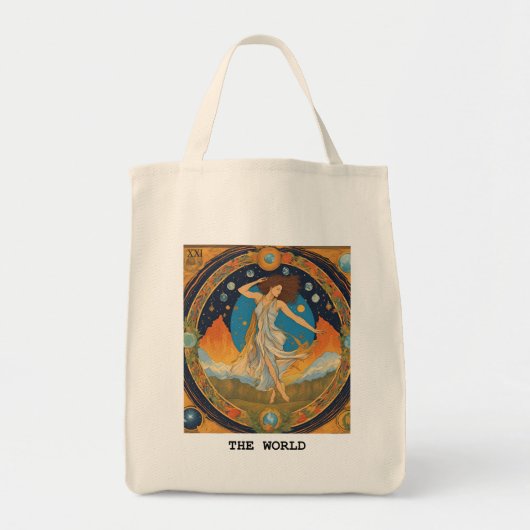 DE WERELD - TAROT KAART TOTE BAG (Voorkant)