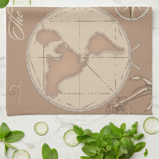 De Wereld Theedoek (Gevouwen)