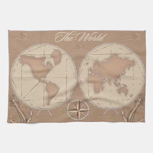 De Wereld Theedoek (Horizontaal)