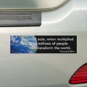 de wereld transformeren [ver2] bumpersticker (Op auto)