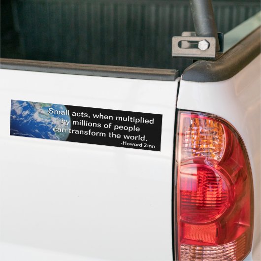 de wereld transformeren [ver2] bumpersticker (Op Truck)