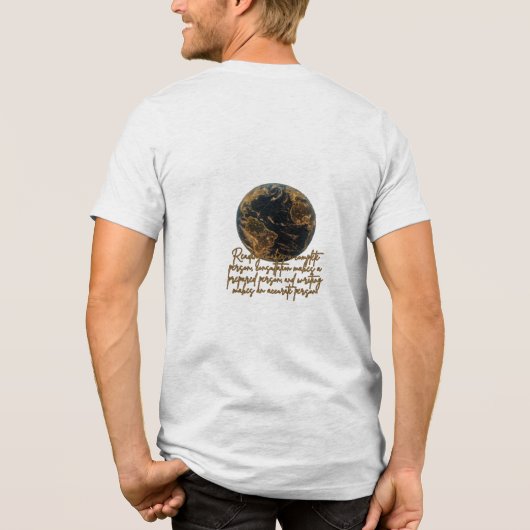 de wereld Tri-Blend shirt (Achterkant)