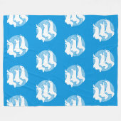 De wereld van 3 verschillende teckels 1 fleece deken (Voorkant (Horizontaal))