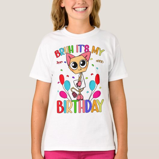 De wereld van Dandy | Bruh, het is mijn verjaardag T-shirt (Voorkant)