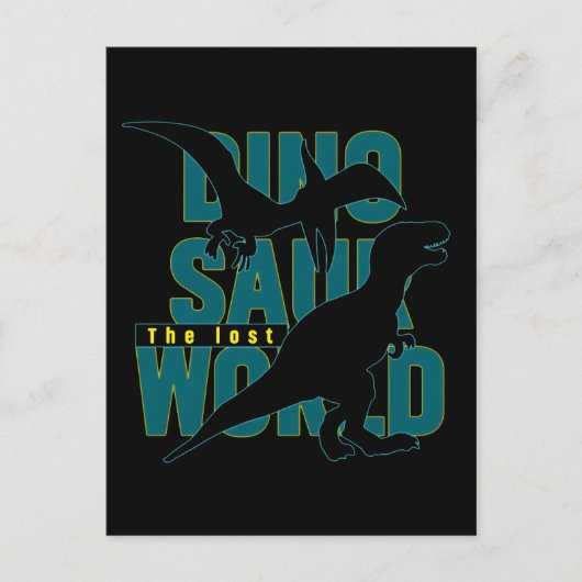De wereld van de dinosauriërs feestdagenkaart (Voorkant)