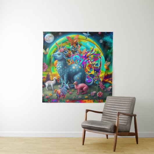 De wereld van de fantasie wandkleed (In situ)